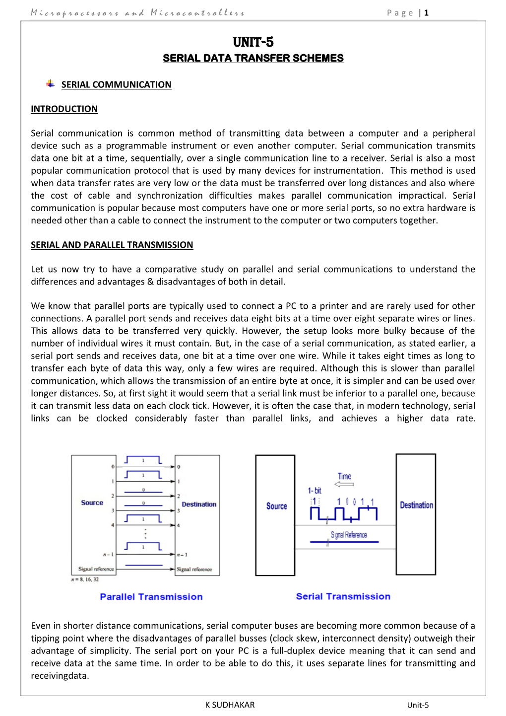 Serial Data Transfer Schemes