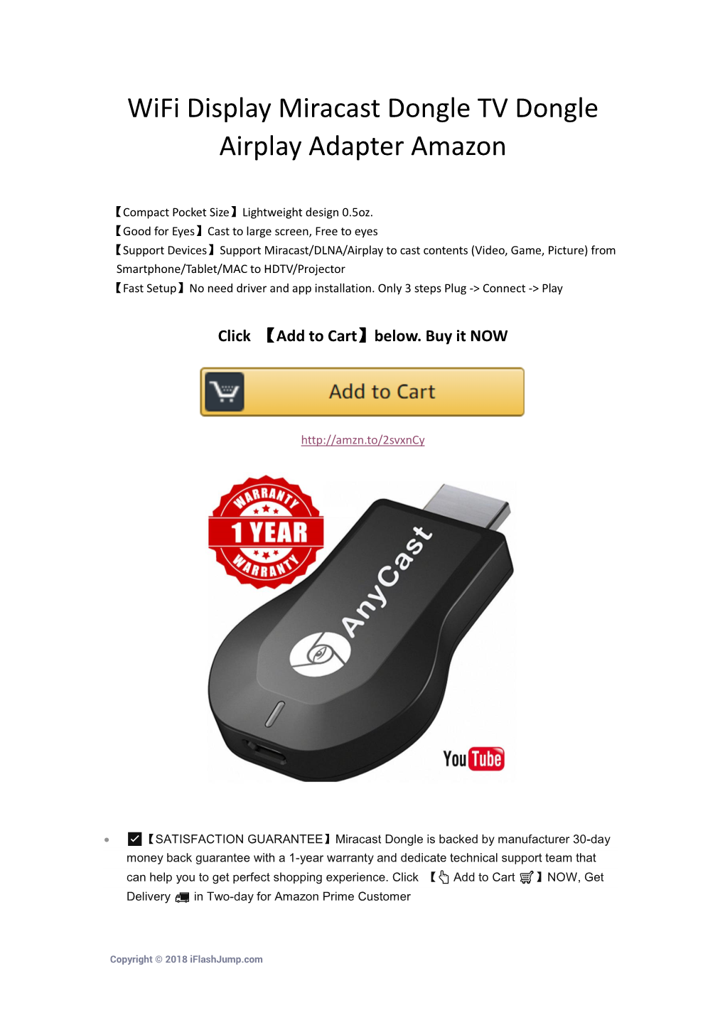 Wifi Display Miracast Dongle TV Dongle Airplay Adapter Amazon