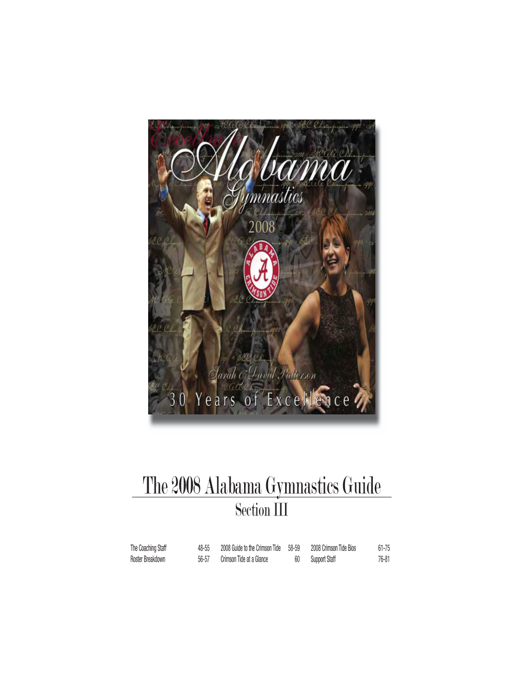 The 2008 Alabama Gymnastics Guide Section III