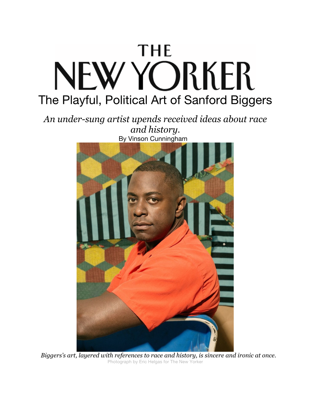 The Playful, Political Art of Sanford Biggers an Under-Sung Artist Upends Received Ideas About Race and History