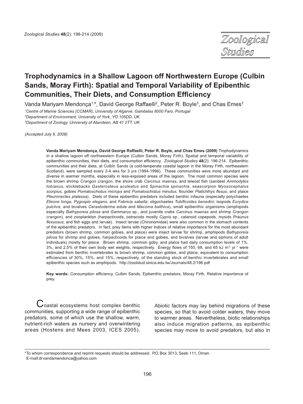 (Culbin Sands, Moray Firth): Spatial and Temporal