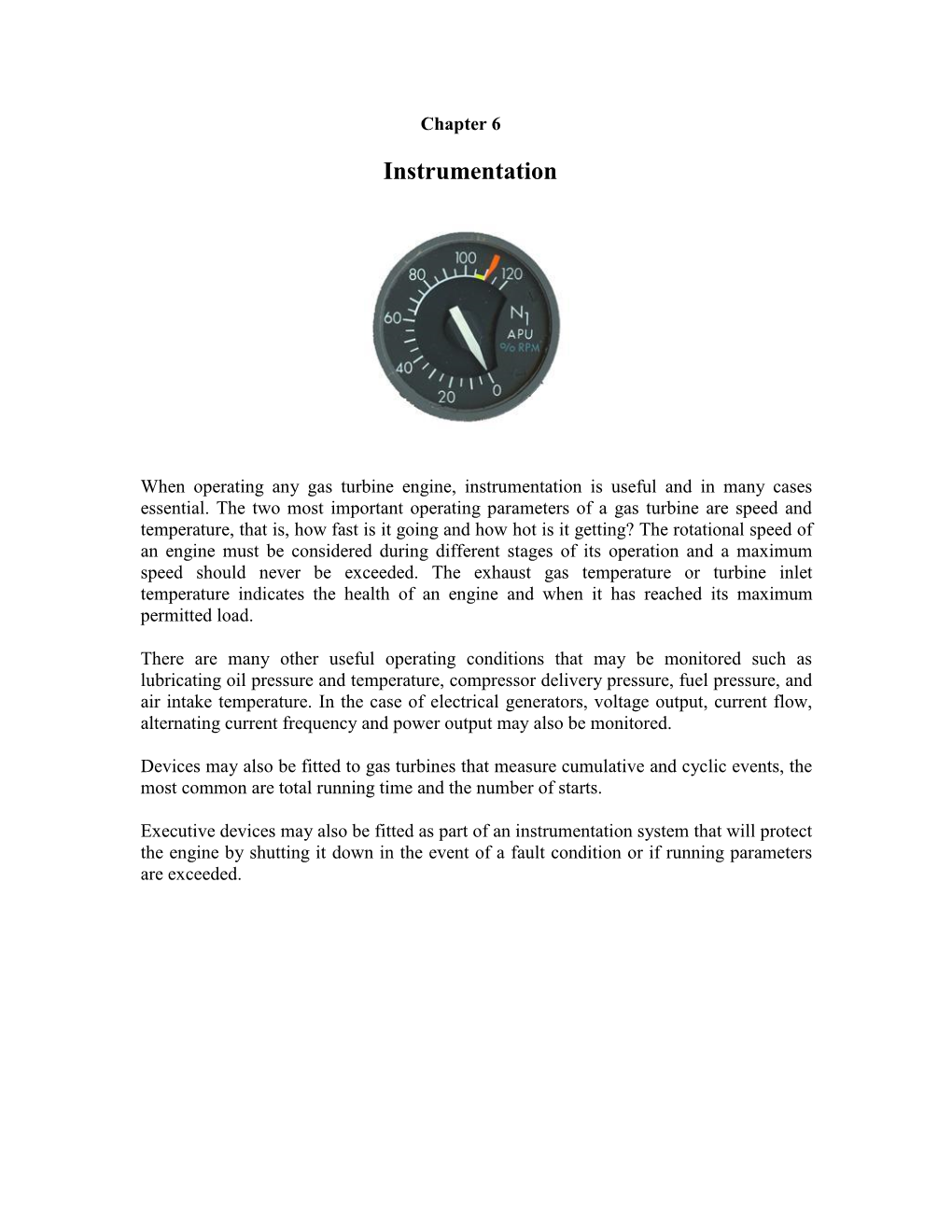 Small Gas Turbines Chapter 6 Instrumentation