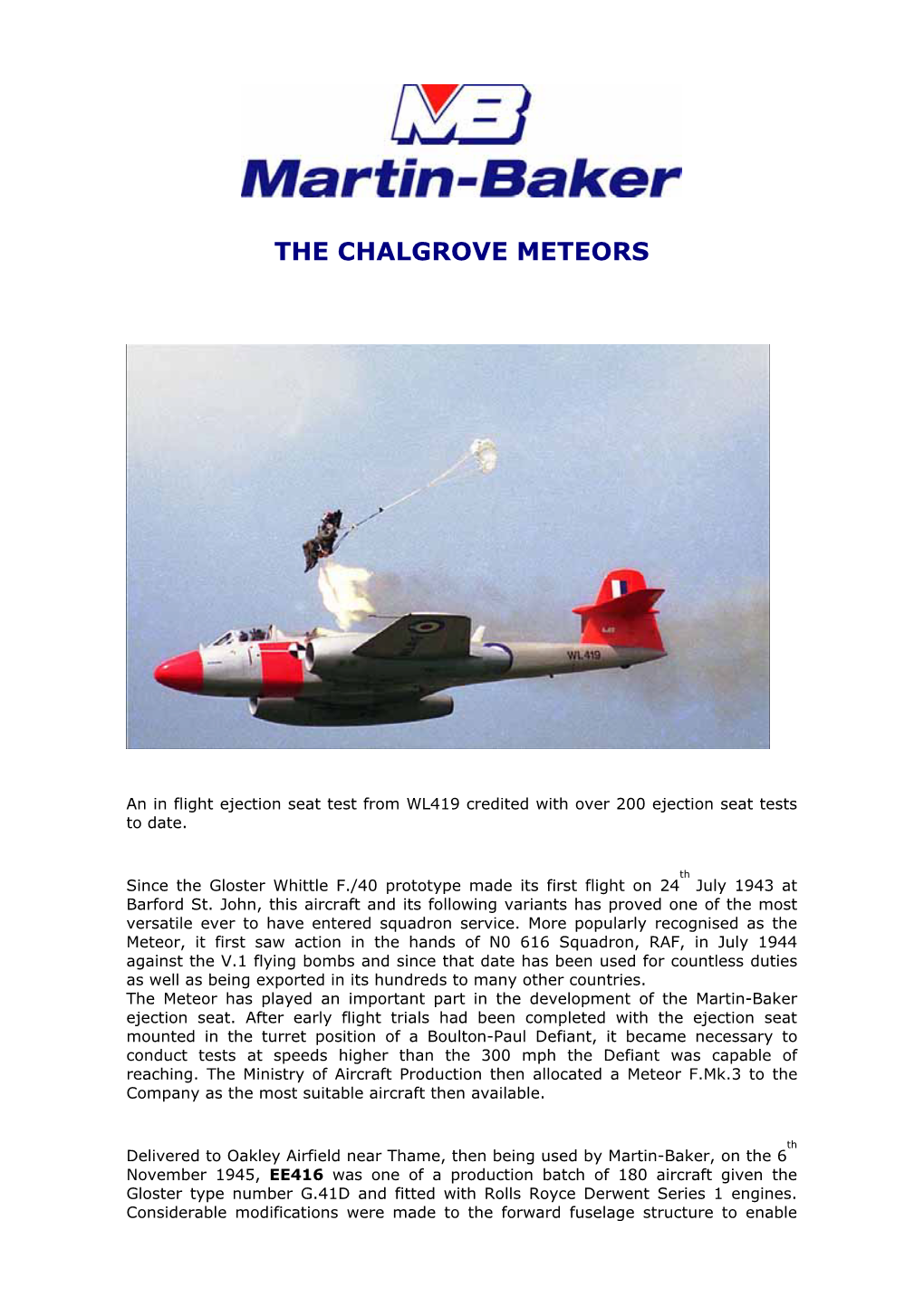 The Chalgrove Meteors
