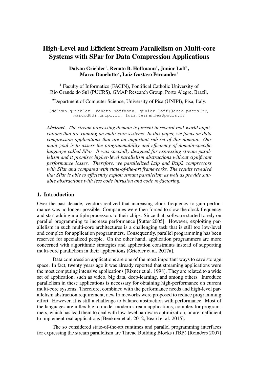 High-Level and Efficient Stream Parallelism on Multi-Core Systems