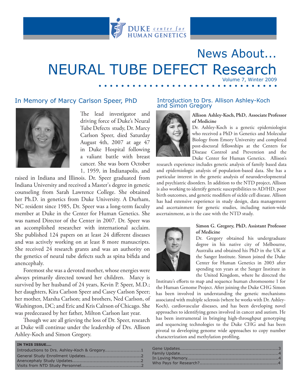 NEURAL Tube Defect Research