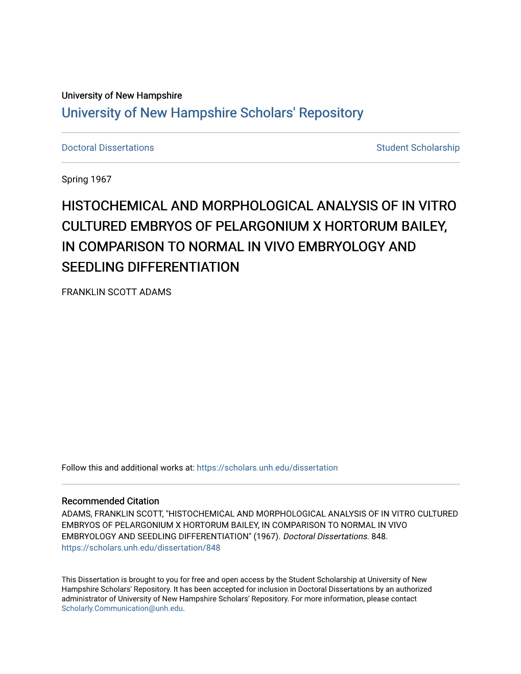 Histochemical and Morphological Analysis of in Vitro Cultured Embryos