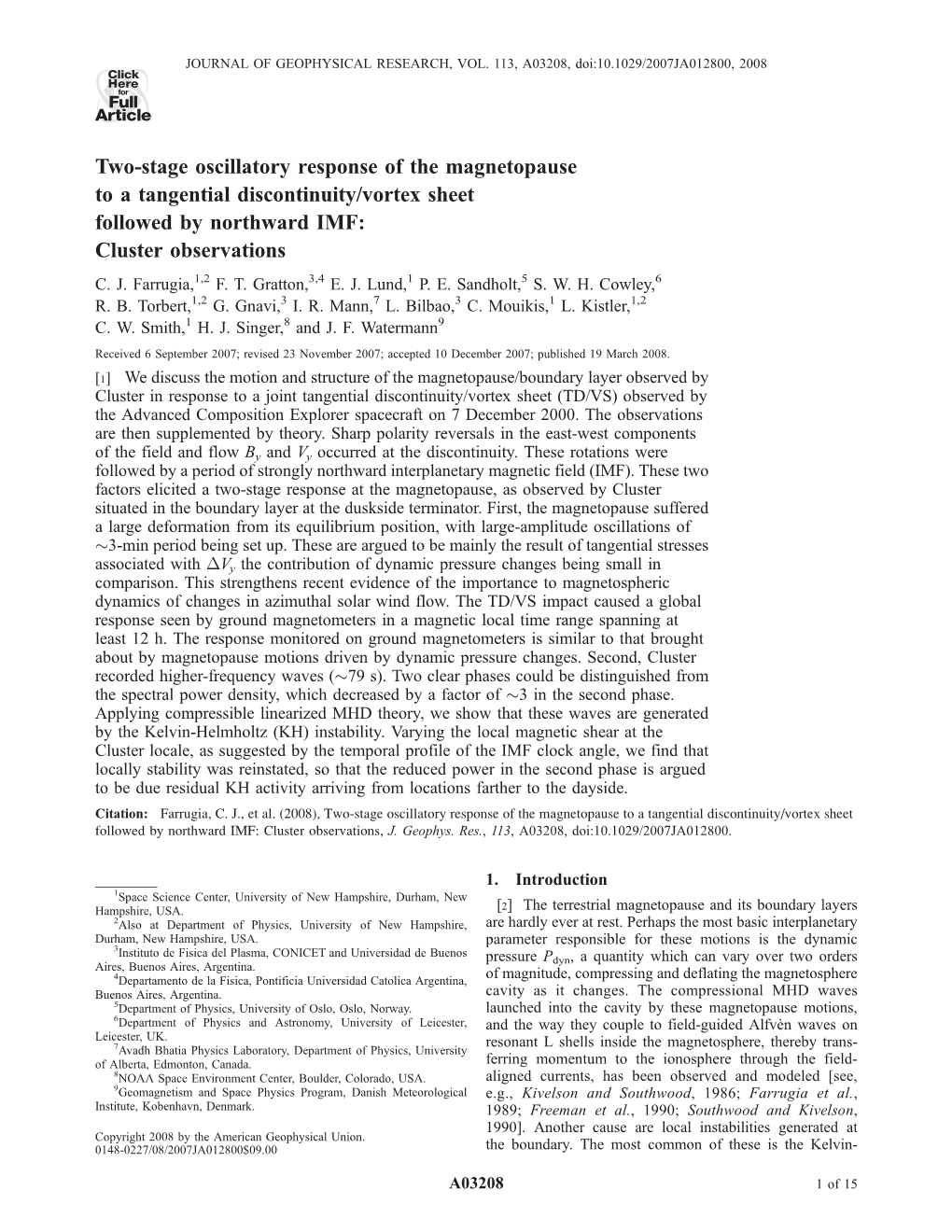 Two-Stage Oscillatory Response of the Magnetopause to a Tangential Discontinuity/Vortex Sheet Followed by Northward IMF: Cluster Observations C