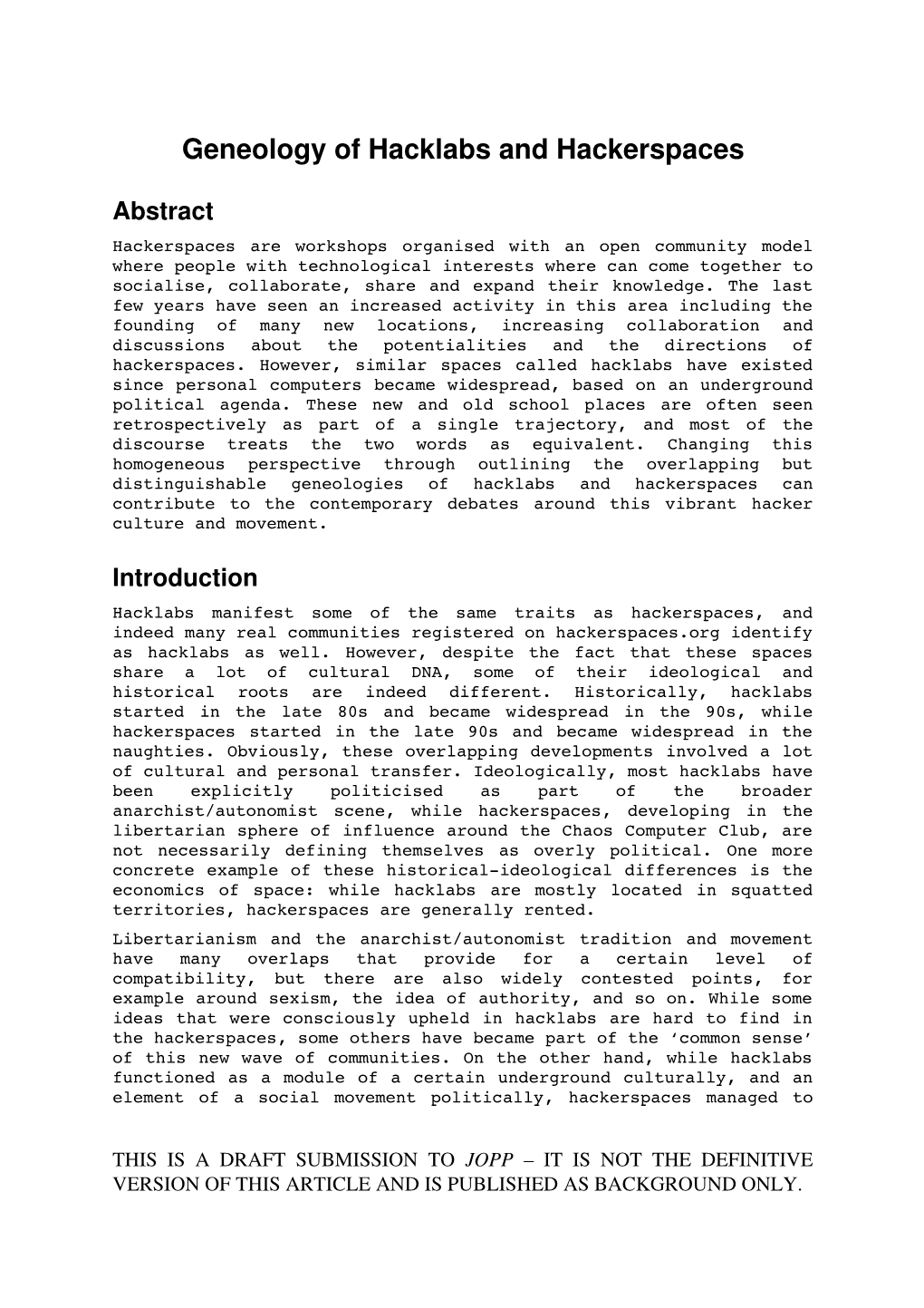 Geneology of Hacklabs and Hackerspaces