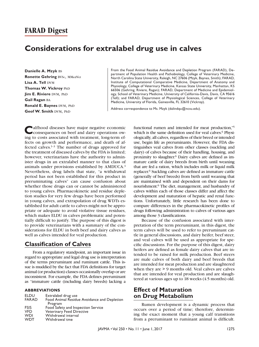 Considerations for Extralabel Drug Use in Calves