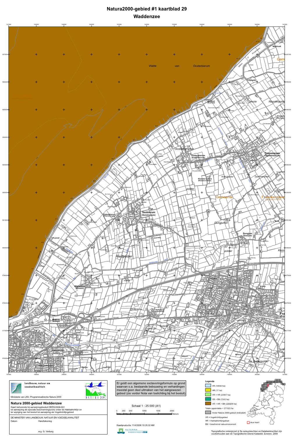 Natura2000-Gebied #1 Kaartblad 29 Waddenzee