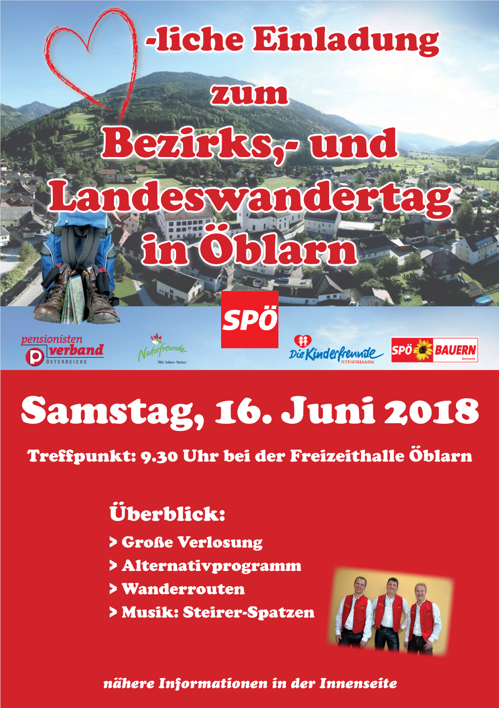 Bezirks,- Und Landeswandertag in Öblarn