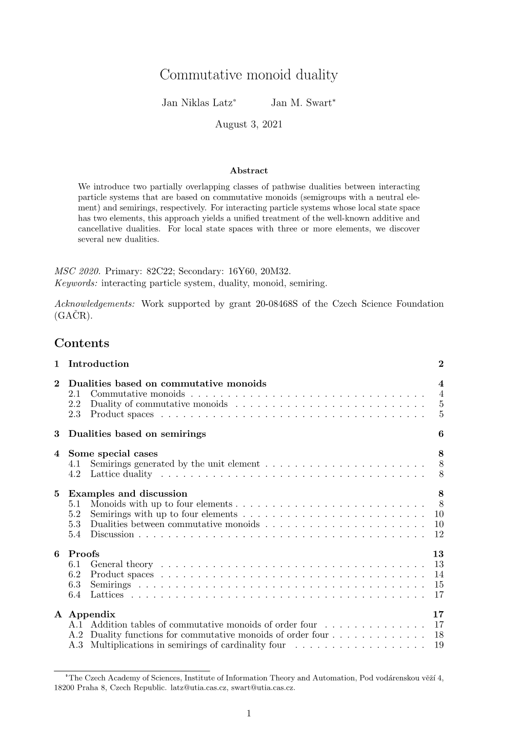 Commutative Monoid Duality