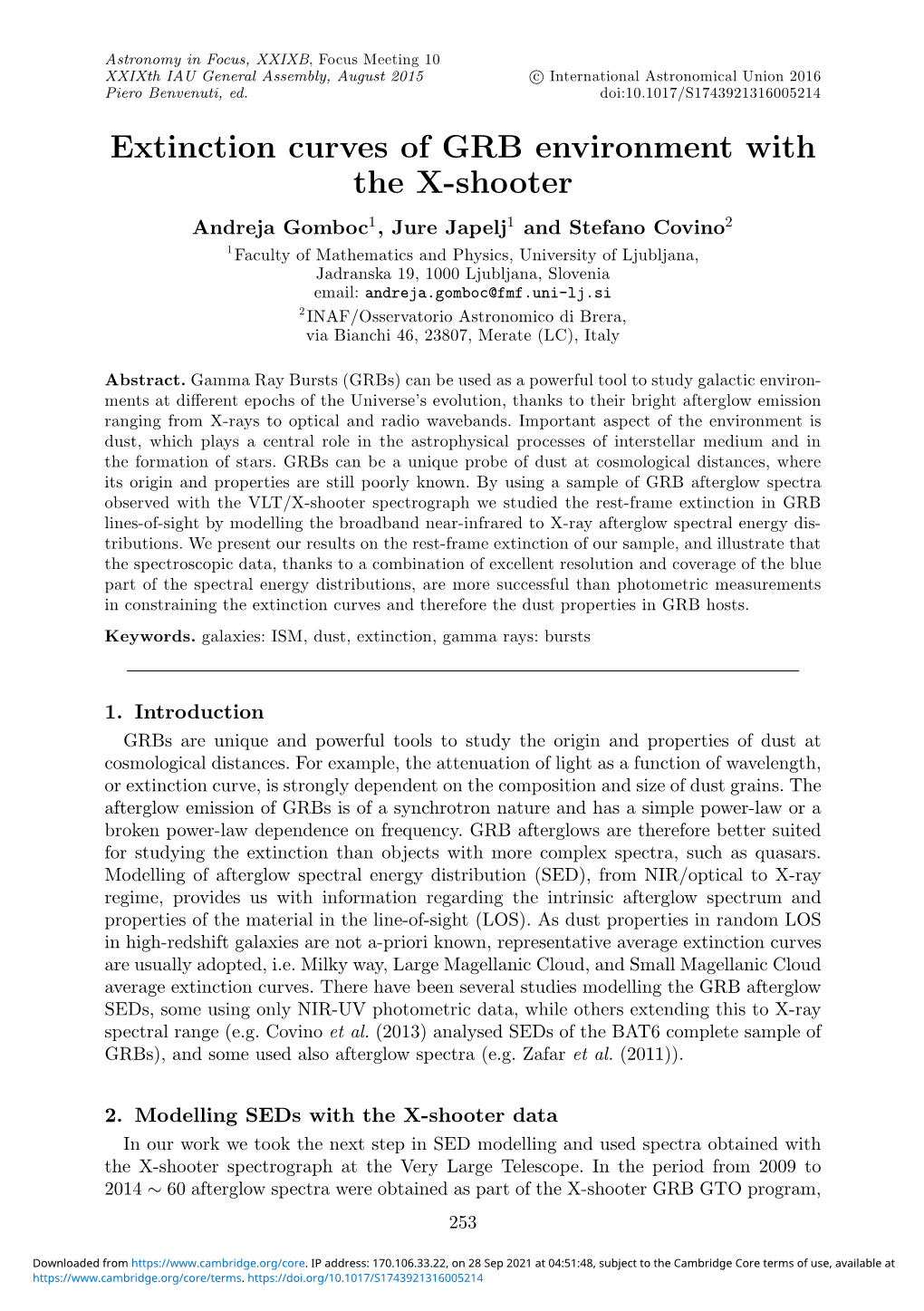 Extinction Curves of GRB Environment with the X-Shooter