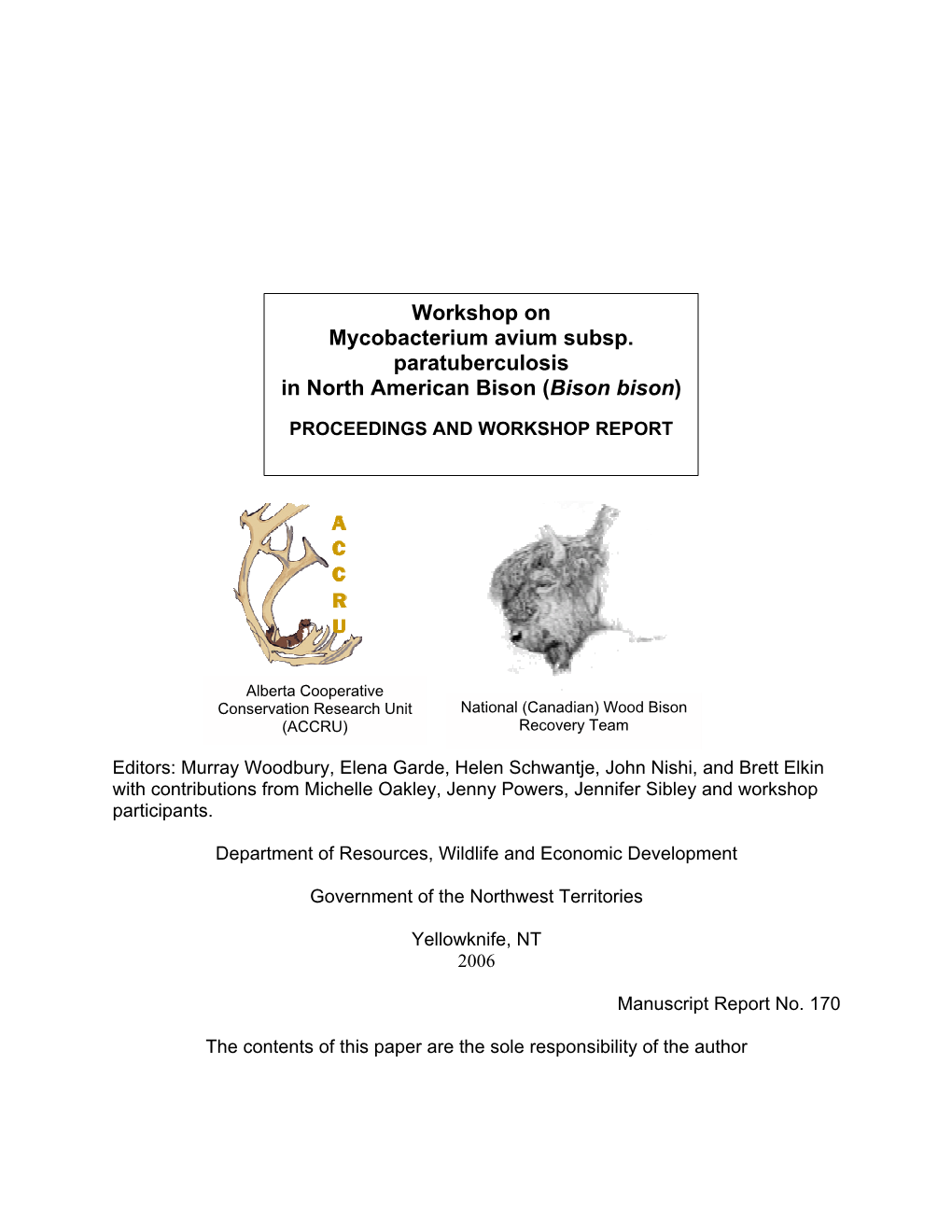 Workshop on Mycobacterium Avium Subsp