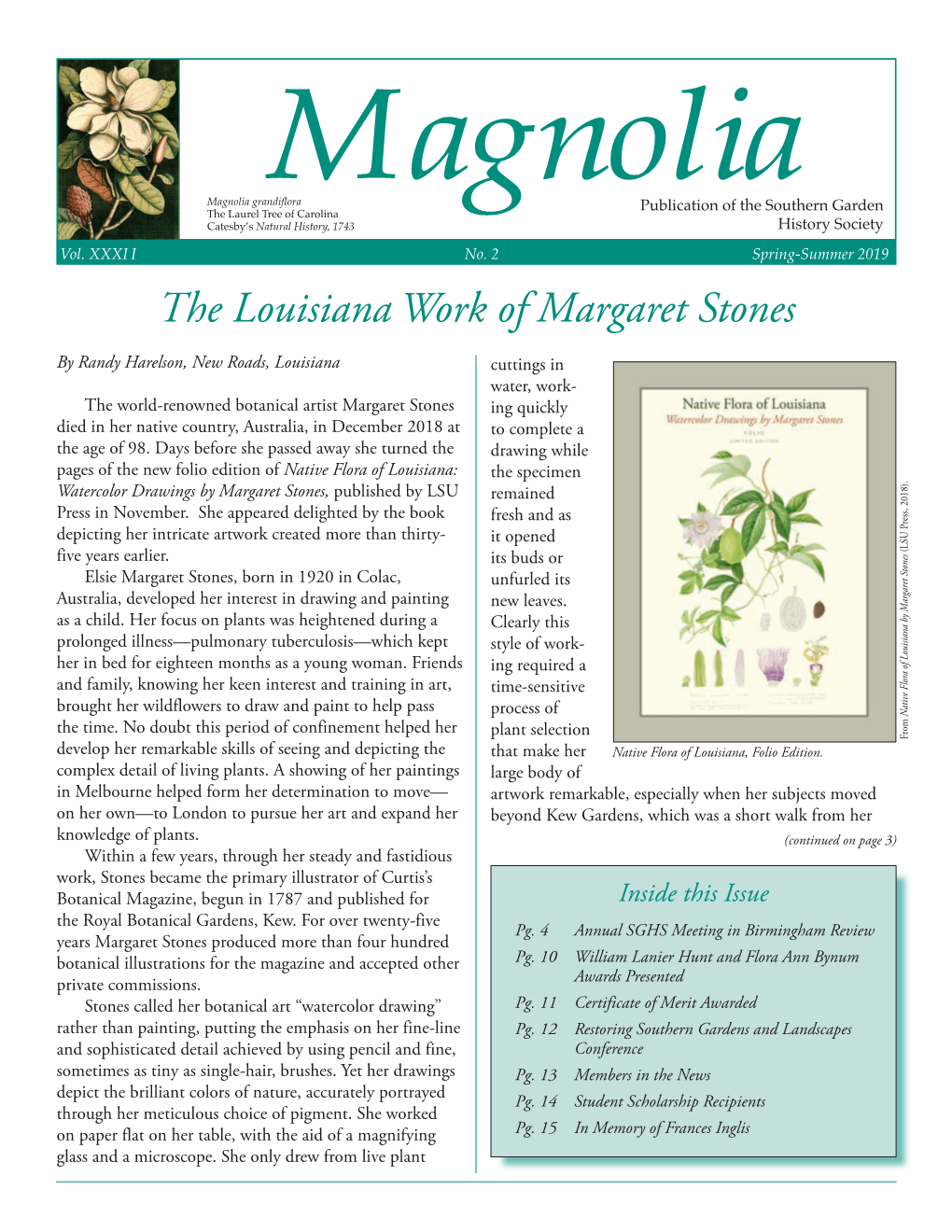 The Louisiana Work of Margaret Stones