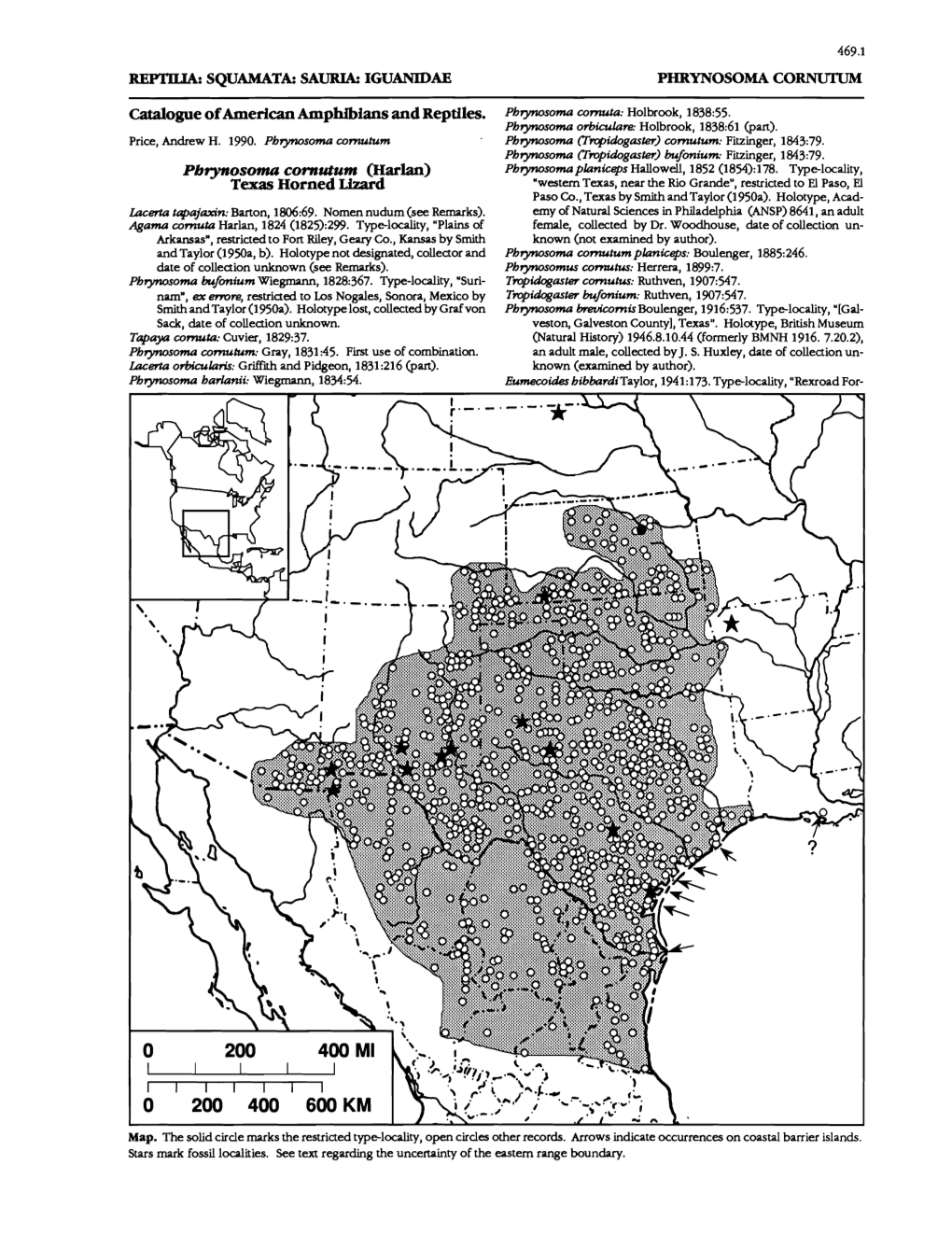 Pbrynosoma Cornutum (Harlan) Pbrynosomaphnicsps Hallowell, 1852 (1854):178