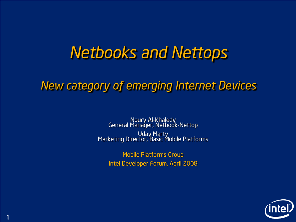 Netbooks and Nettops