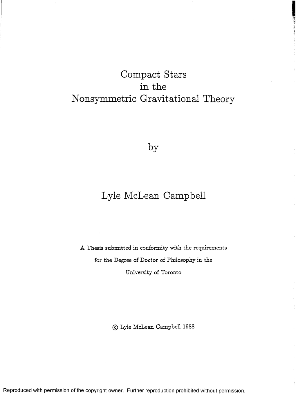 Compact Stars in the Nonsymmetric Gravitational Theory by Lyle