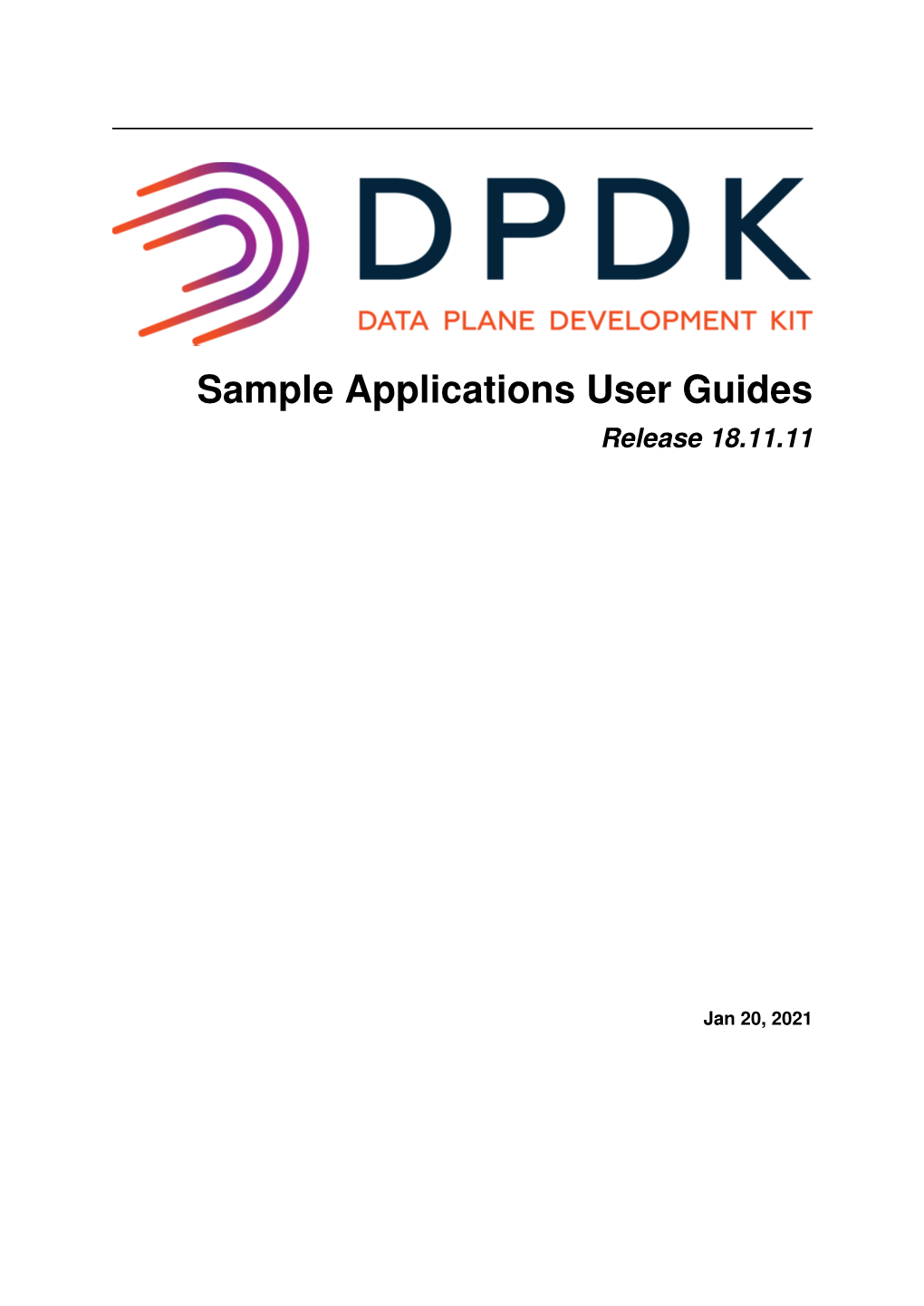 Sample Applications User Guides Release 18.11.11