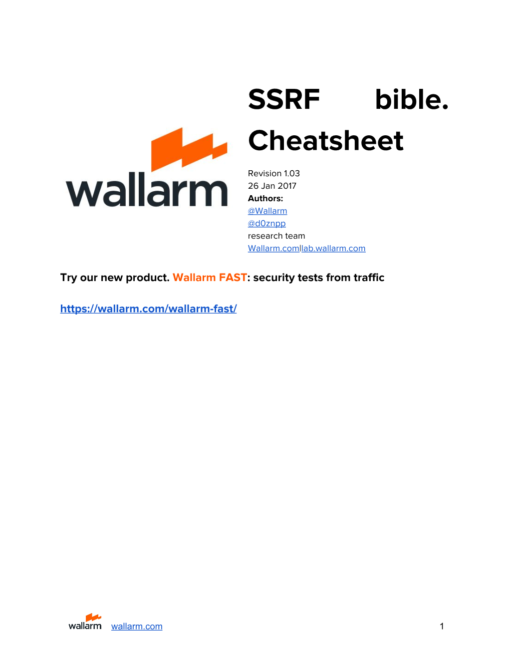 SSRF Bible. Cheatsheet