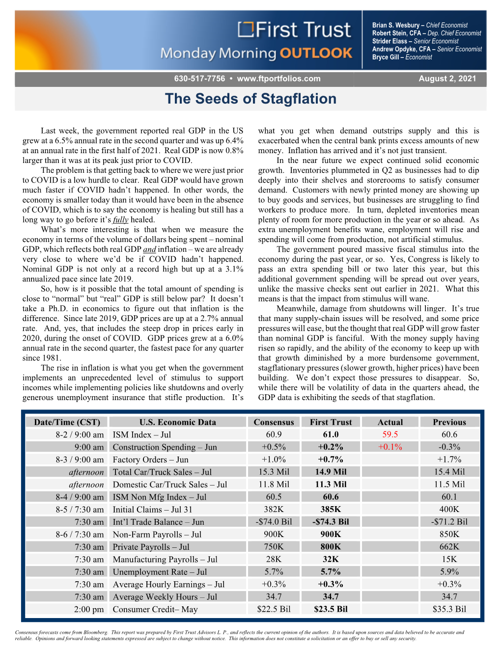 The Seeds of Stagflation