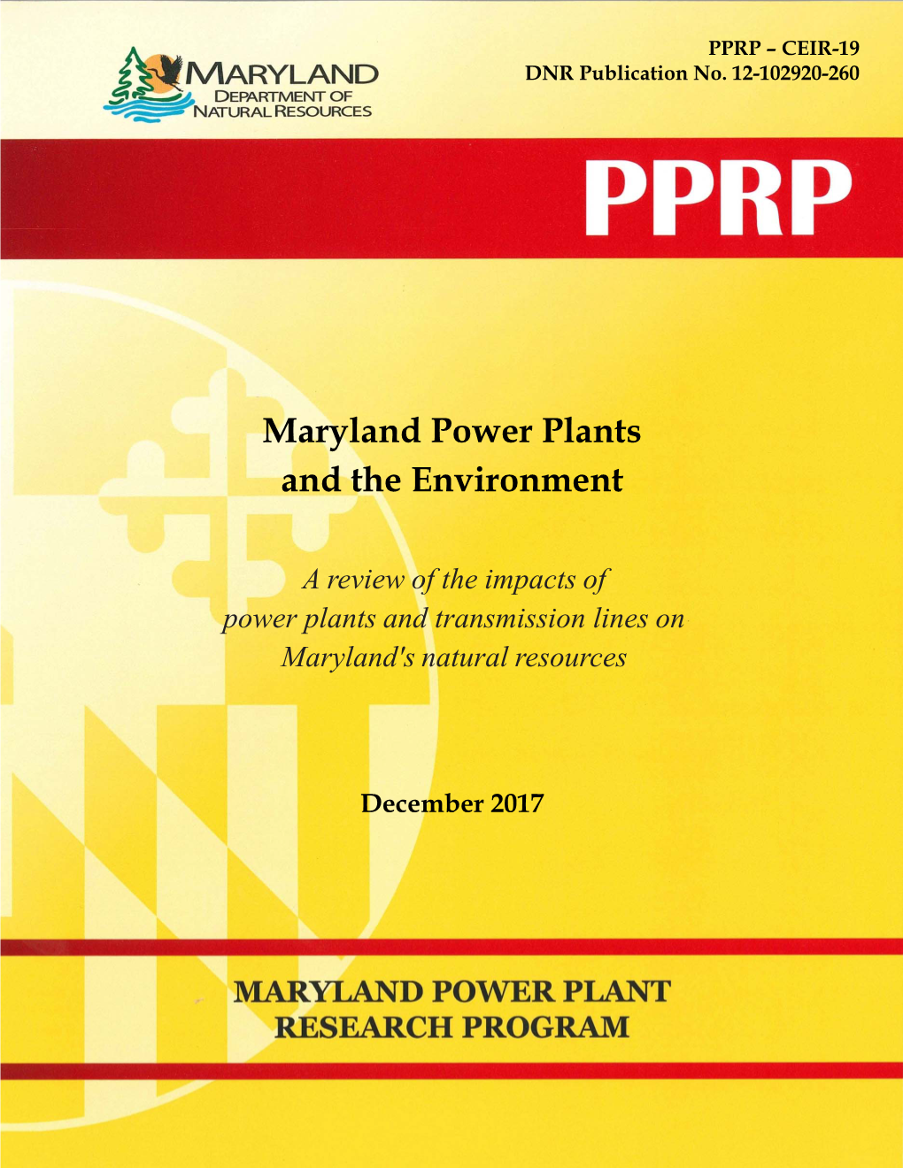 Maryland Power Plants and the Environment (Ceir-19)