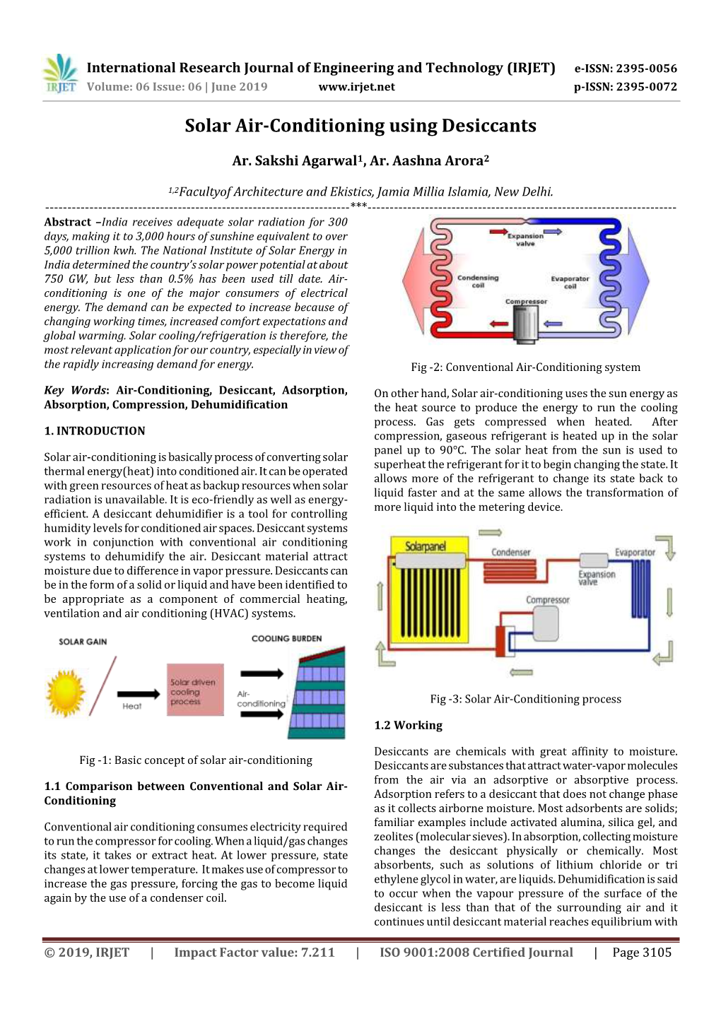 Solar Air-Conditioning Using Desiccants