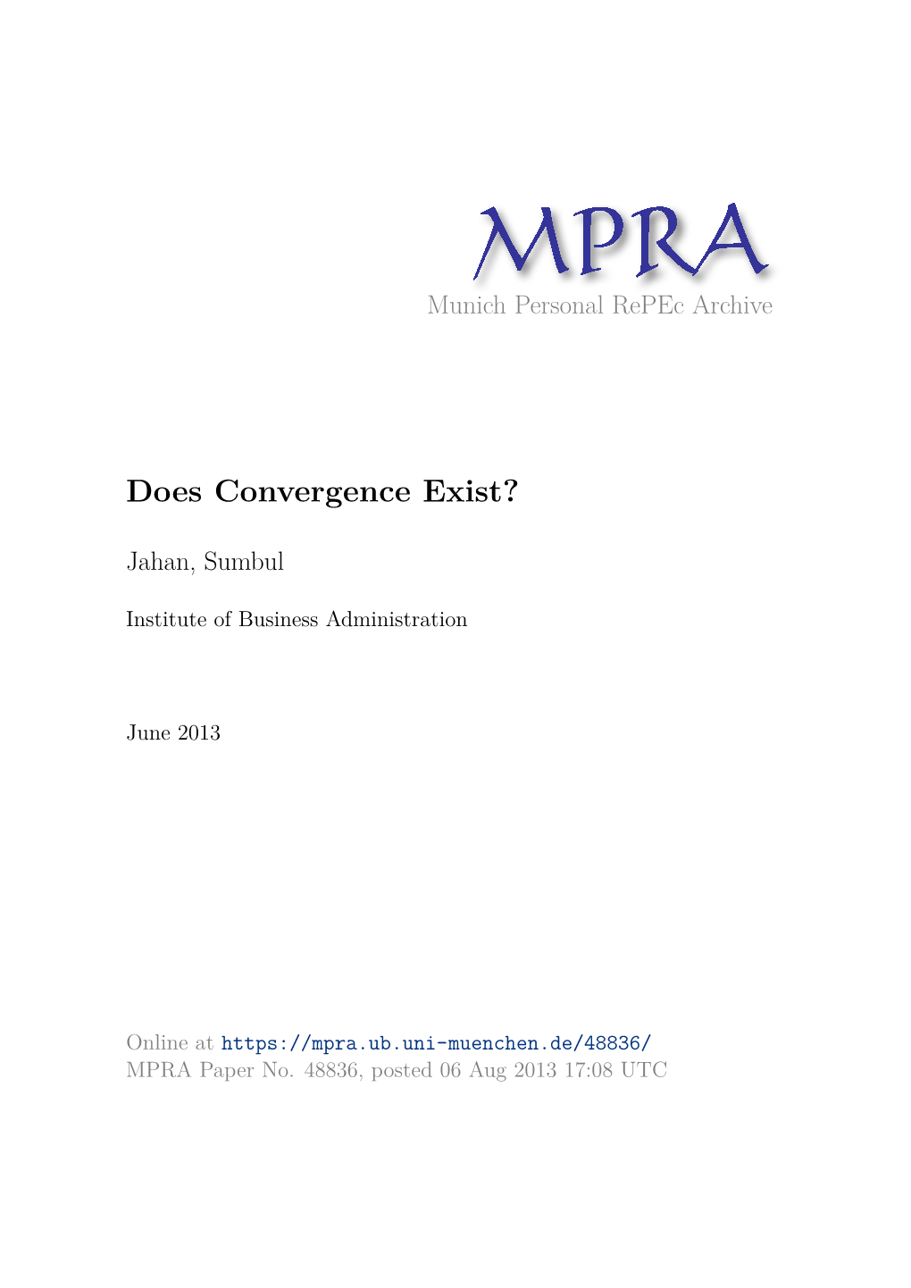 Does Convergence Exist?