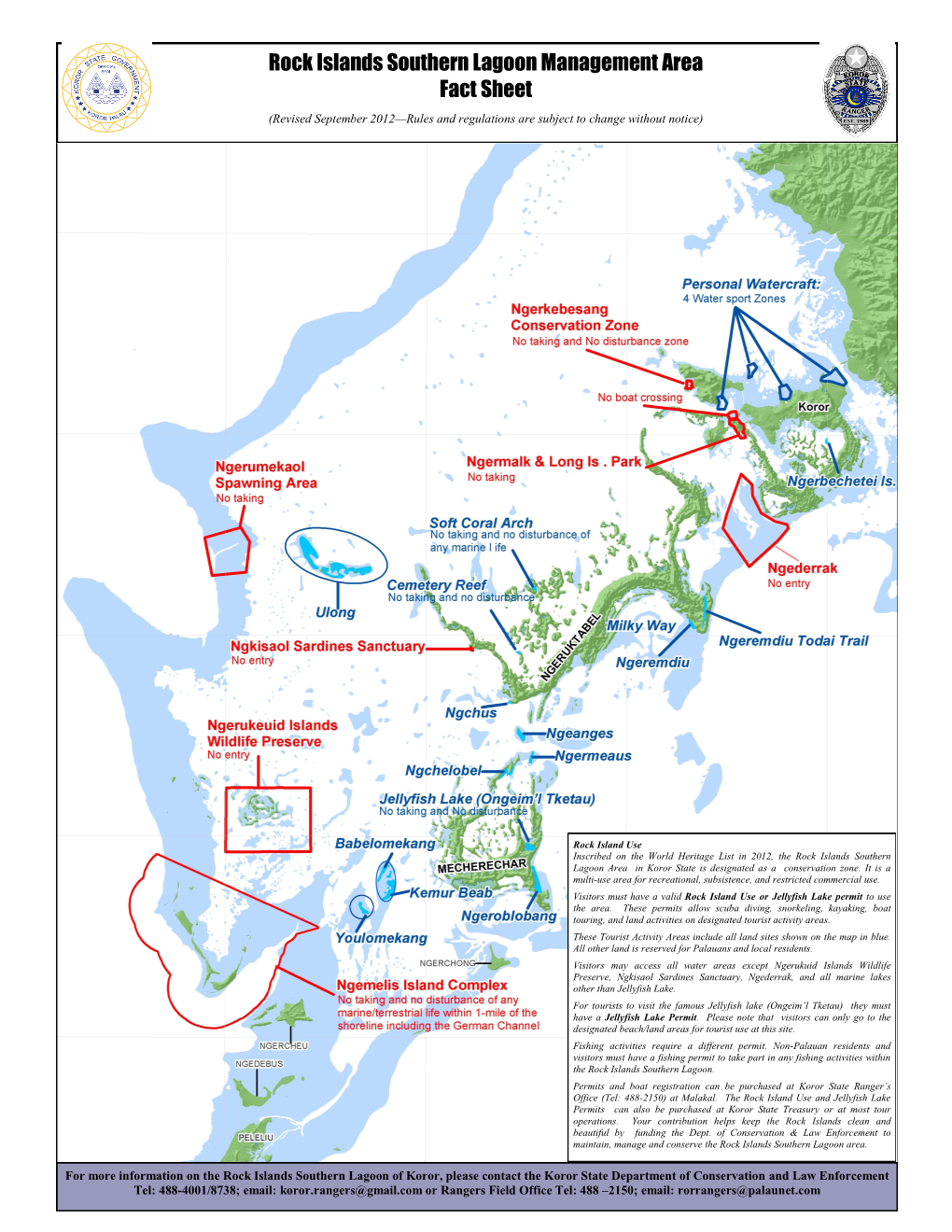 Rock Islands Southern Lagoon Management Area Fact Sheet