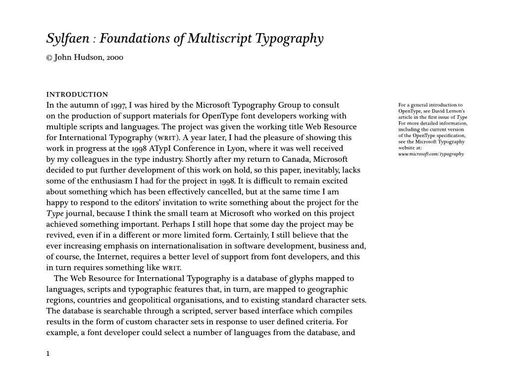 Sylfaen : Foundations of Multiscript Typography