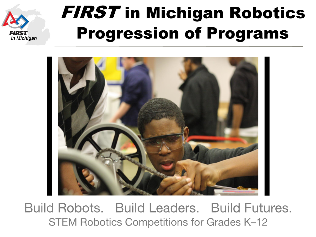 FIRST in Michigan Robotics Progression of Programs
