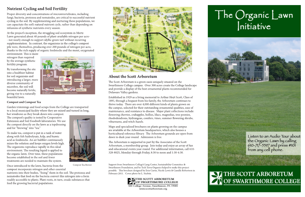 Nutrient Cycling and Soil Fertility About the Scott Arboretum