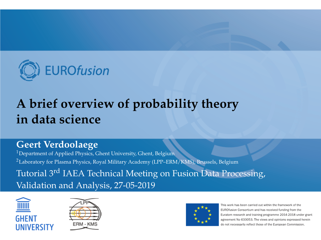 A Brief Overview of Probability Theory in Data Science by Geert