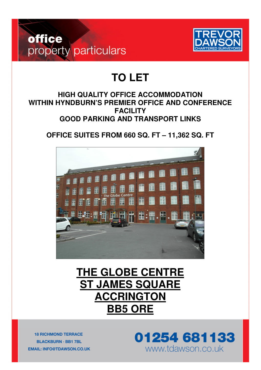 To Let the Globe Centre St James Square Accrington