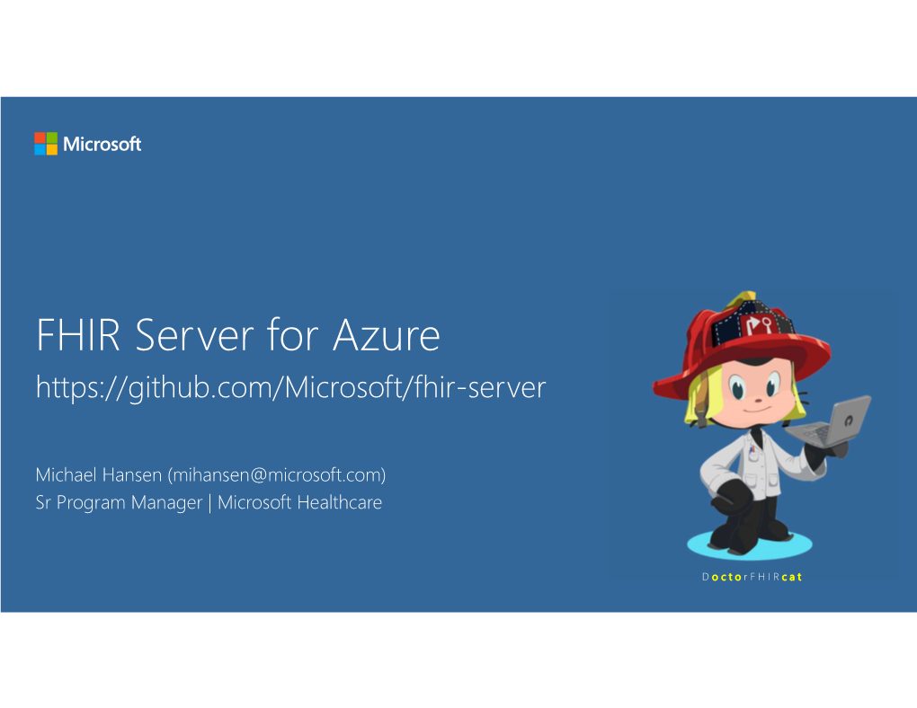 FHIR Server for Azure