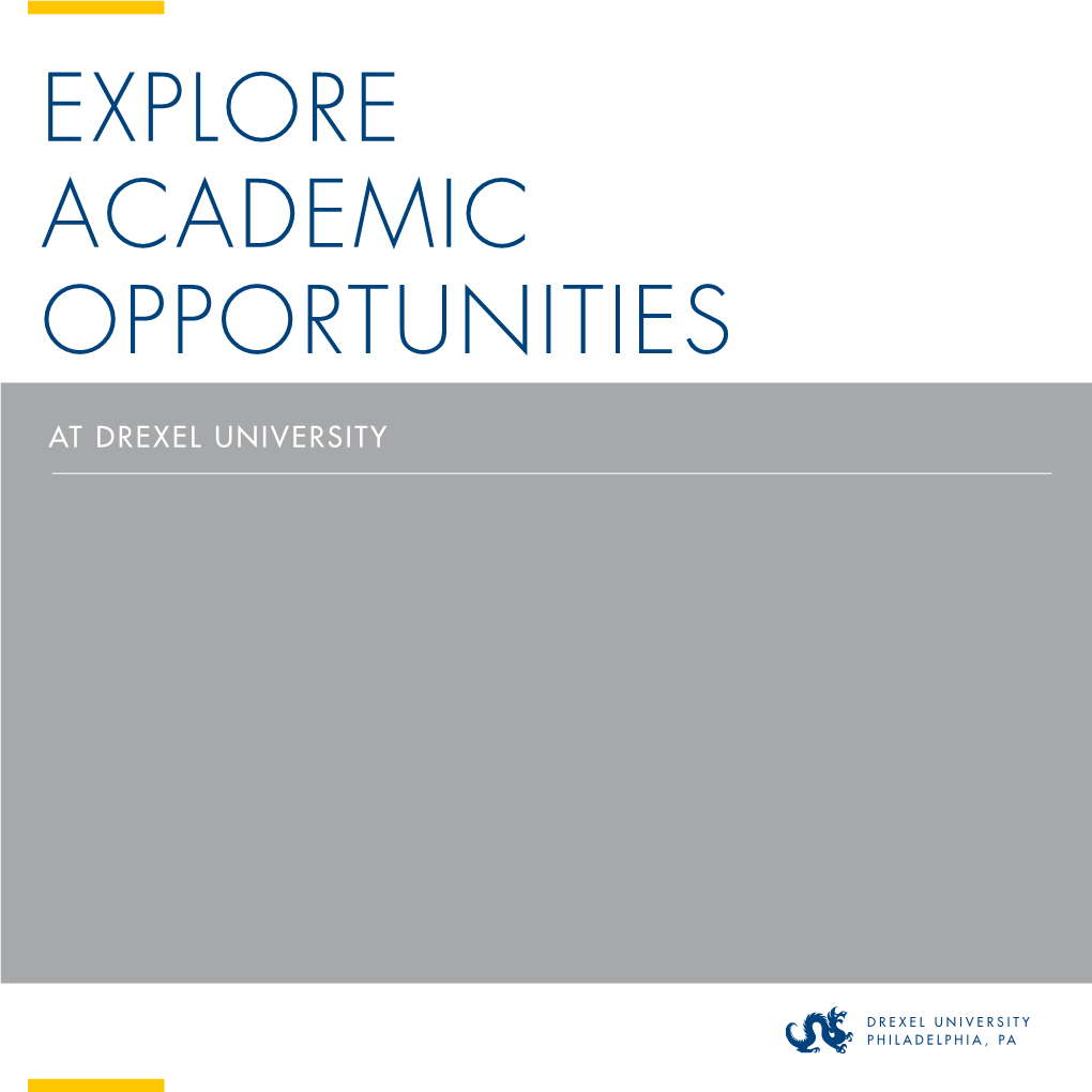 Explore Academic Opportunities