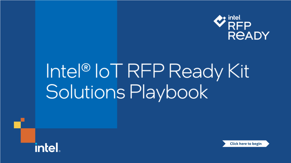 Intel Iot RFP Ready Kit Solutions Playbook