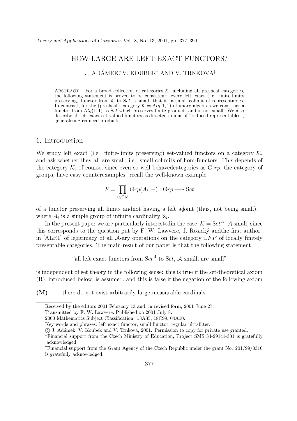 How Large Are Left Exact Functors?