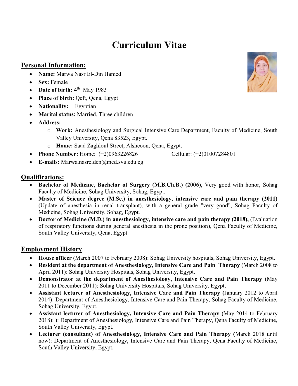 Curriculum Vitae