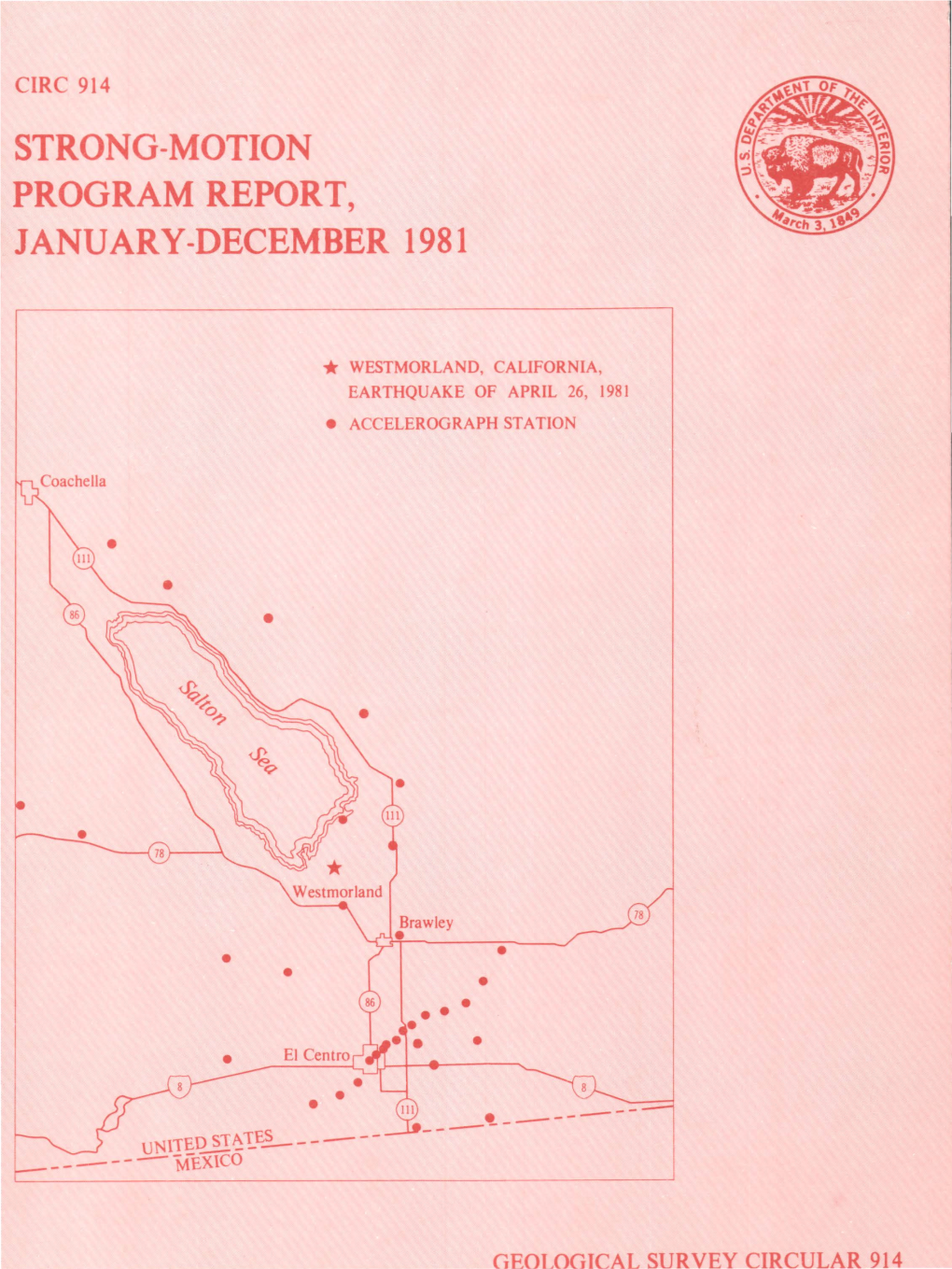 Strong-Motion Program Report, January-December 1981