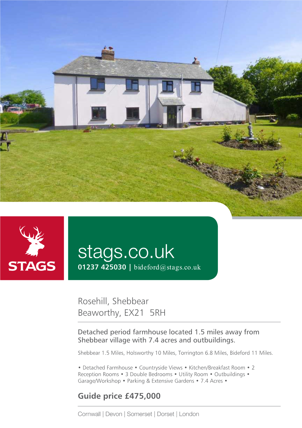 Stags.Co.Uk 01237 425030 | Bideford@Stags.Co.Uk