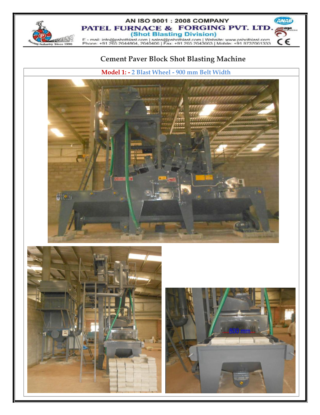 Cement Paver Block Shot Blasting Machine