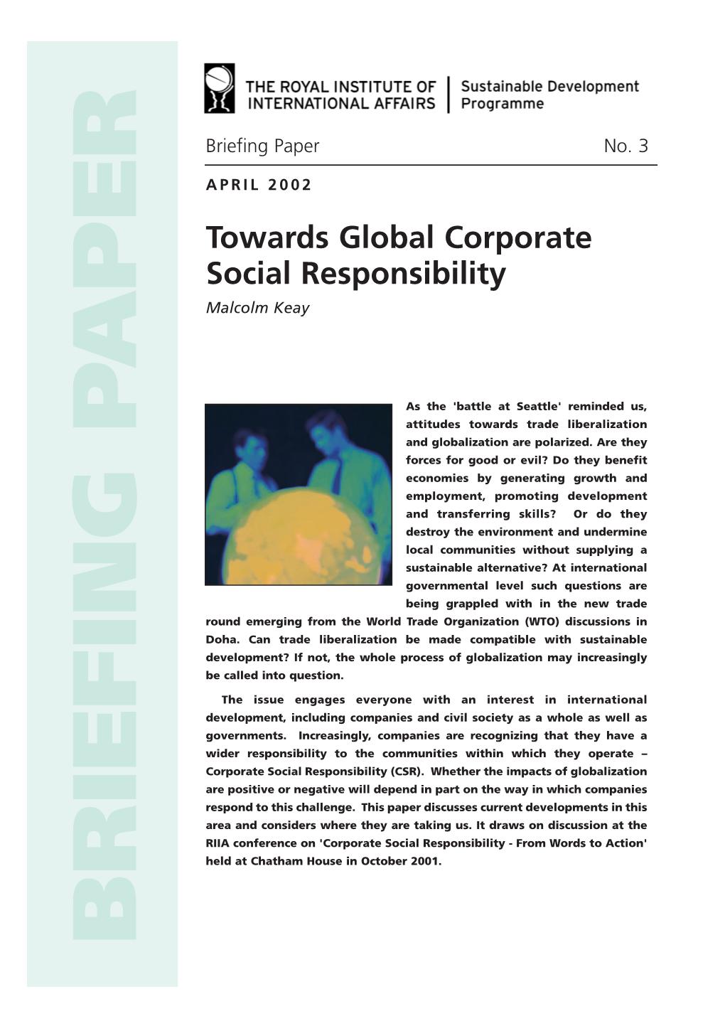 TGCSR Briefing Paper