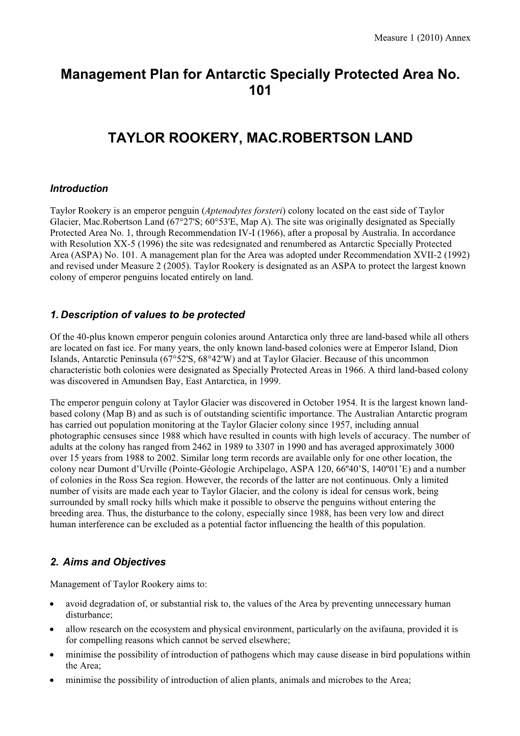 Taylor Rookery, Mac. Robertson