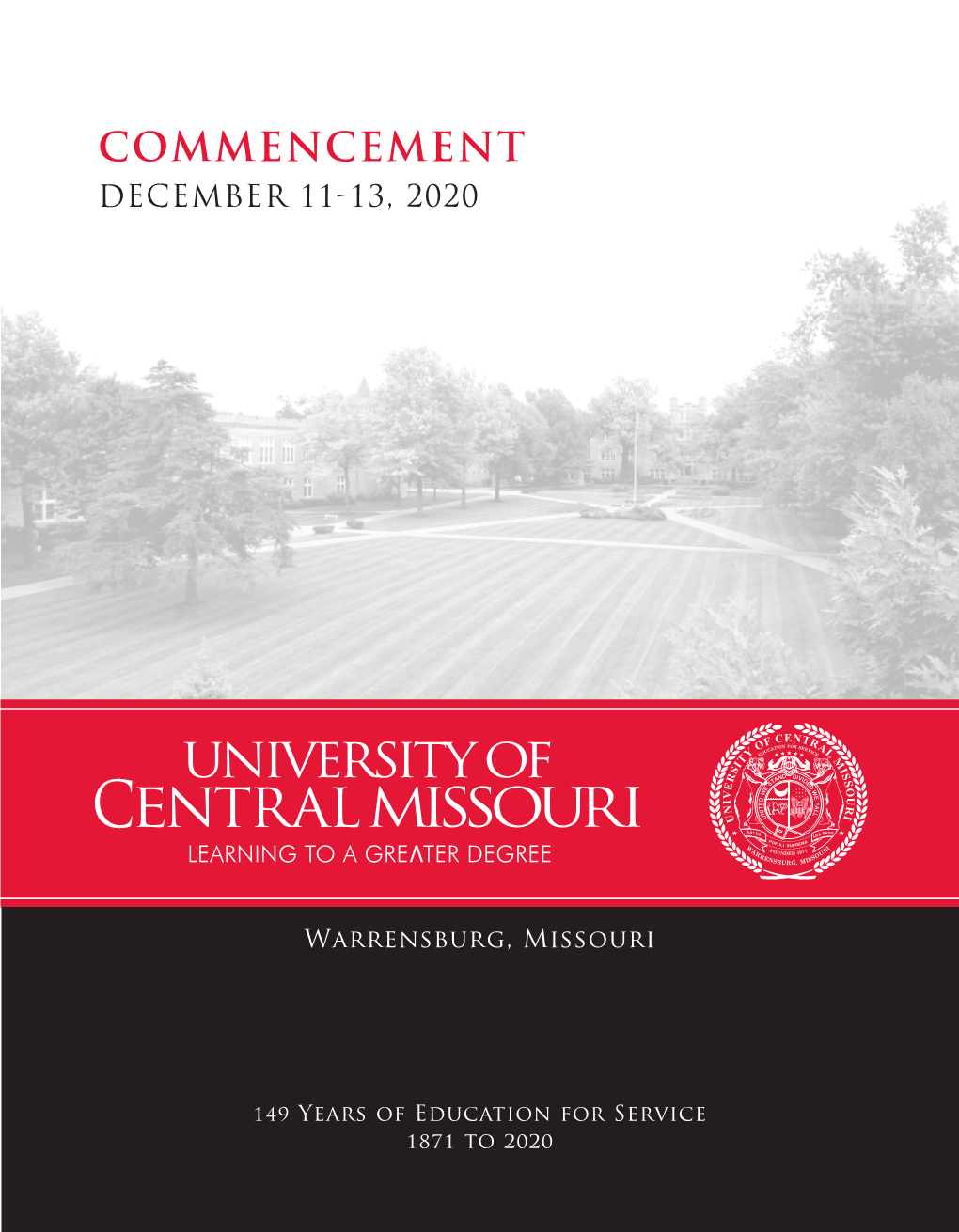 Commencement December 11-13, 2020