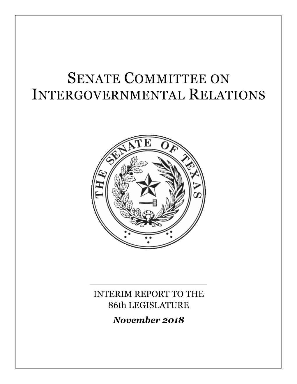 Senate Committee on Intergovernmental Relations