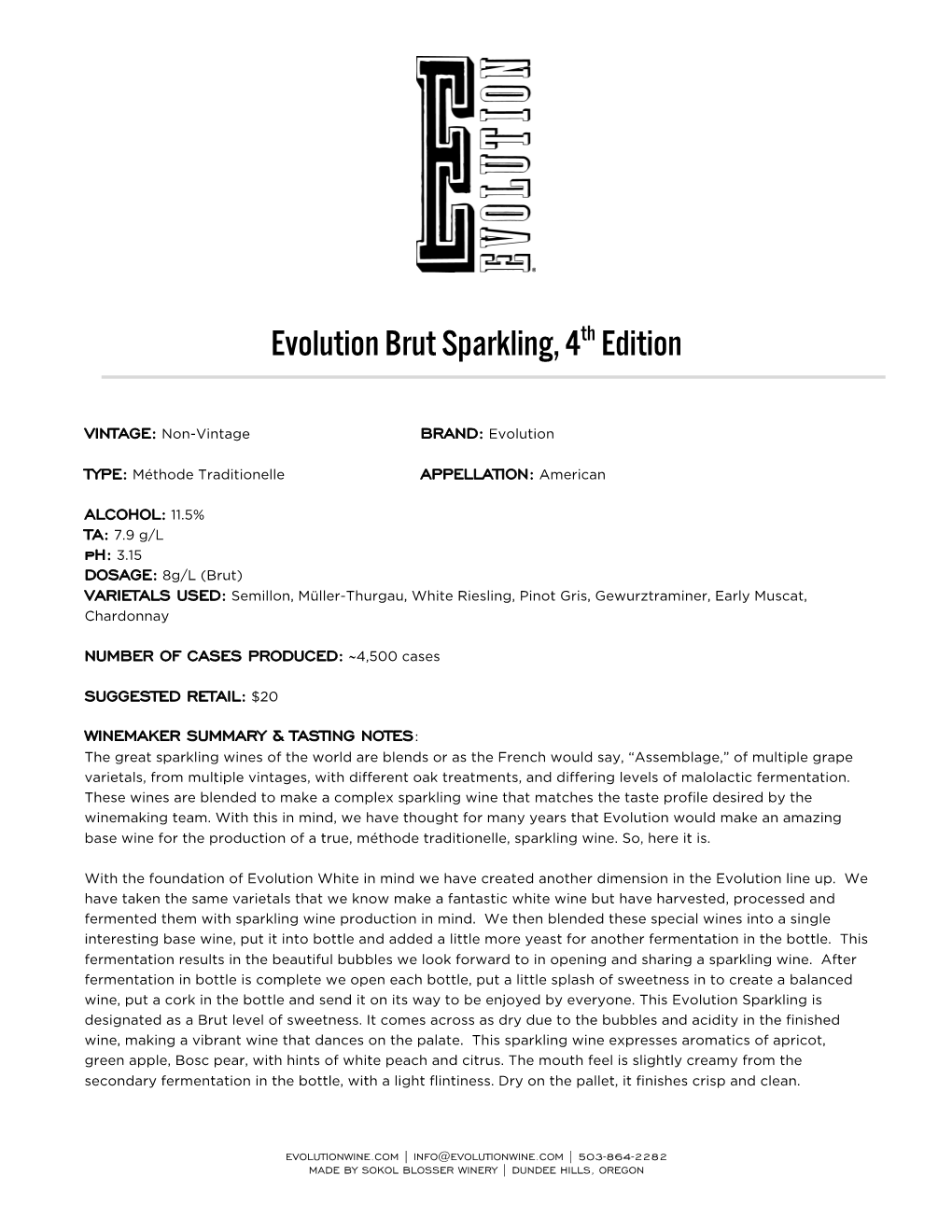 Evolution Brut Sparkling, 4Th Edition