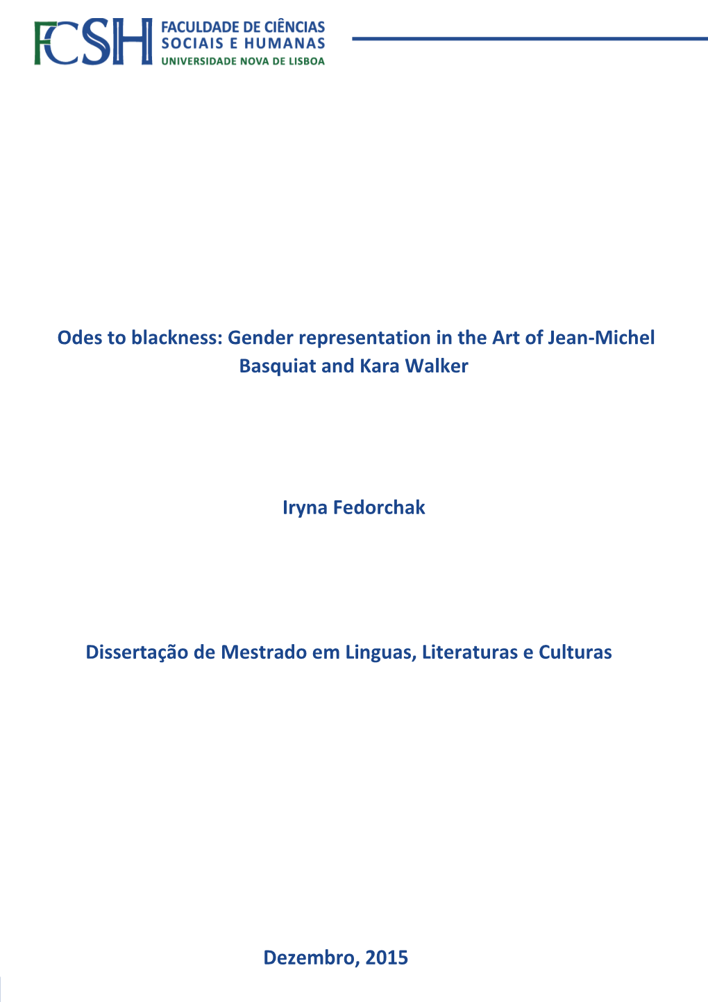 Gender Representation in the Art of Jean-Michel Basquiat and Kara Walker