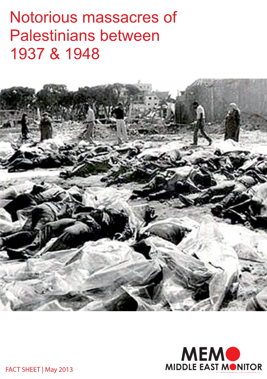 Notorious Massacres of Palestinians Between 1937 & 1948