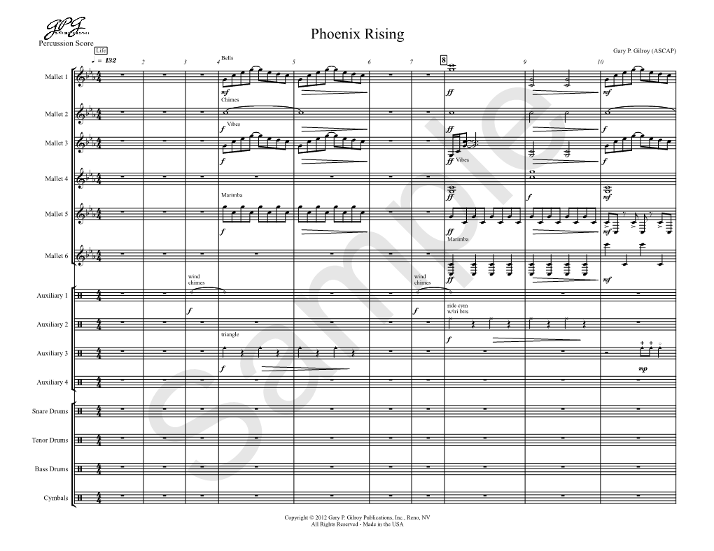 Sample Percussion Score